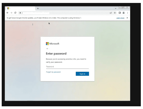 phishing and malware trends – Microsoft 365 destination phishing page