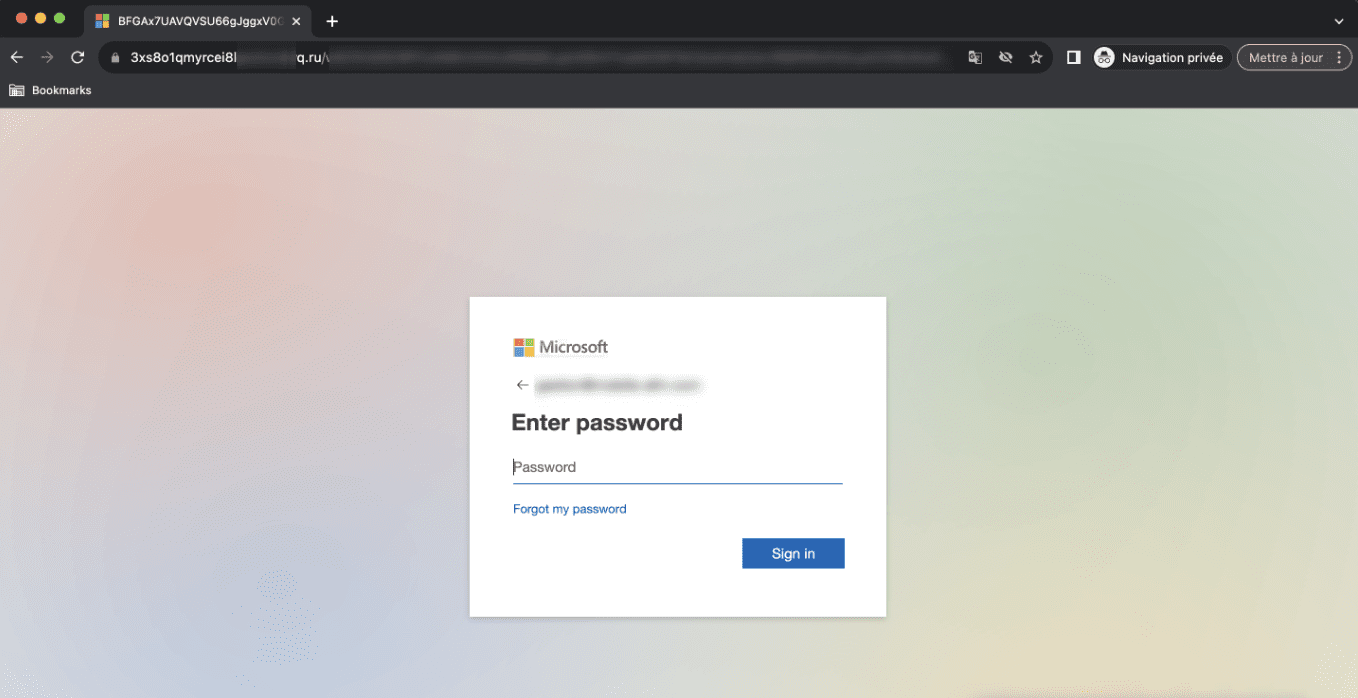 Phishing and malware – Microsoft 365 fake authentication page detected by Vade