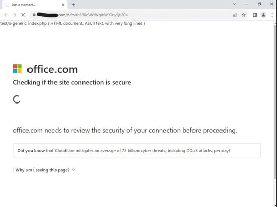 Faux contrôle de sécurité Microsoft