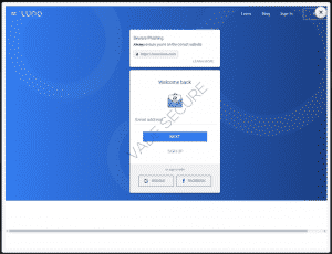 Luno phishing page