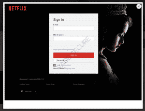 Netflix phishing page