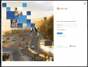 Office 365 phishing page