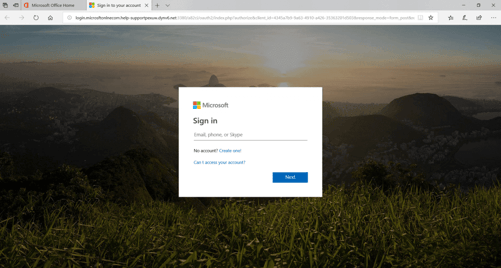 Microsoft Office 365 Phishing Page
