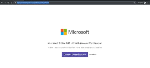 Page de Phishing Microsoft