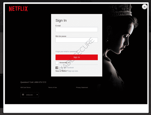 Phishing de netflix