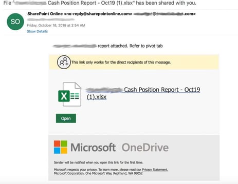 Office 365 phishing attacks - The shared file attack