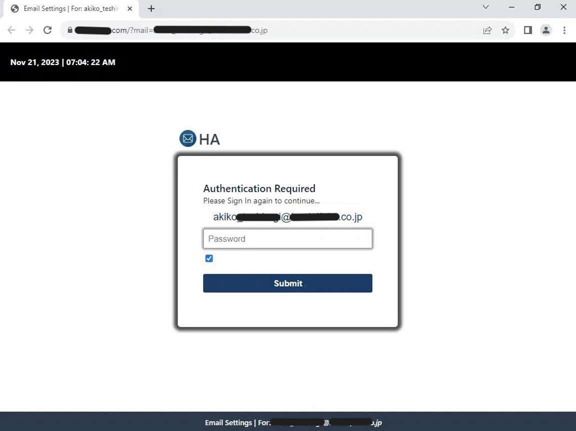 Page de phishing 