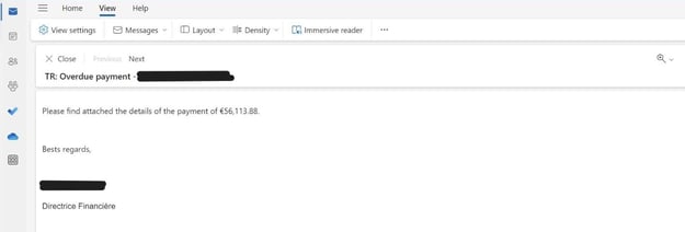 Attaque de la supply-chain – Email de confirmation de paiement de l’expéditeur légitime 