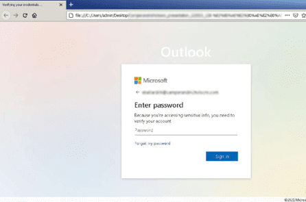 Microsoft 365 phishing email: access portal