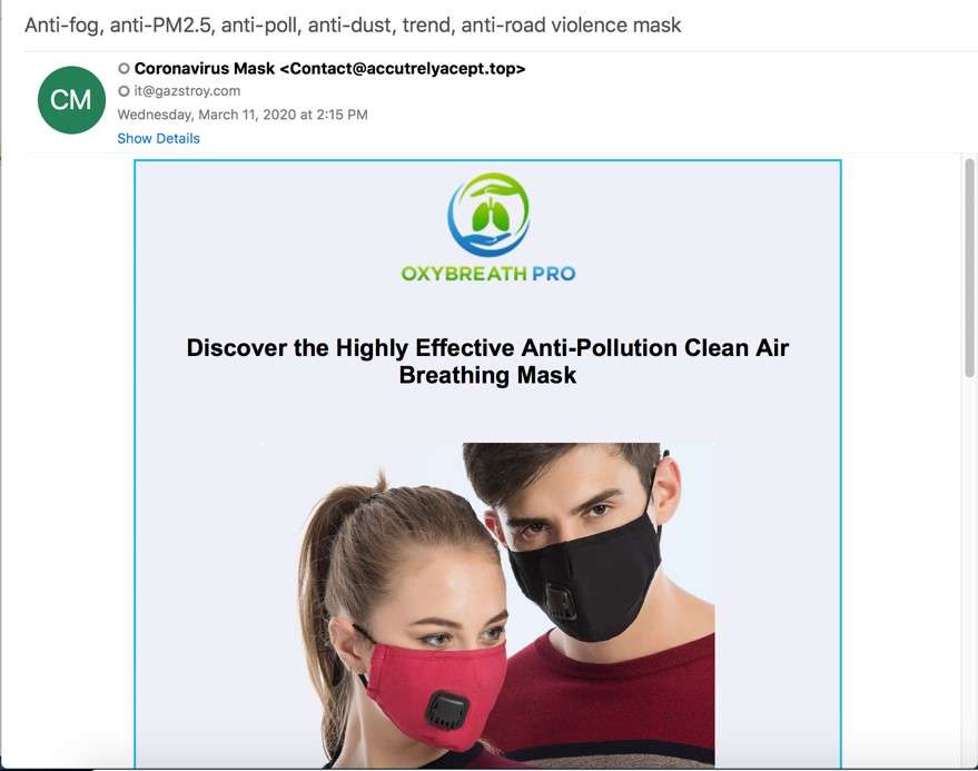 anti-pollution clean air breathing masks.